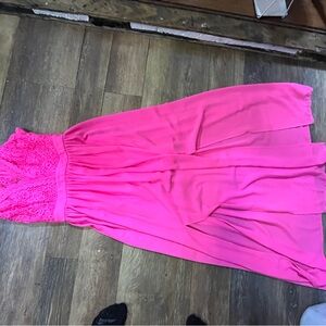 No Boundaries Pink Lace Maxi Dress